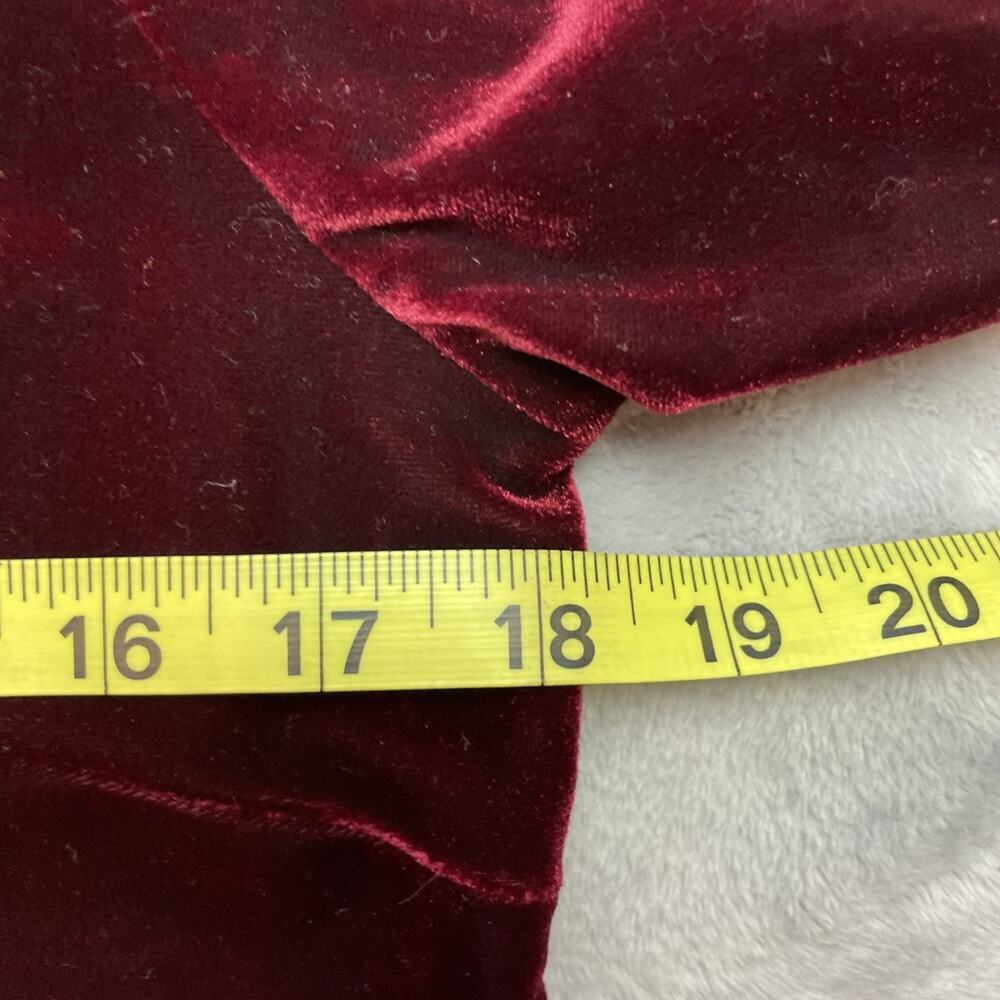Vtg Rabbit Rabbit Rabbit Designs Womens Formal Outfit 10P Burgundy Velvet Satin - Picture 11 of 12